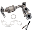 2-Piece Kit After Catalytic Converter Catalytic Converter, Federal EPA Standard, 46-State Legal (Cannot ship to CA, CO, NY or ME), includes (1) Catalytic Converter and (1) Oxygen Sensor