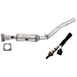 2-Piece Kit Catalytic Converter, Federal EPA Standard, 46-State Legal (Cannot ship to CA, CO, NY or ME), FWD, includes (1) Catalytic Converter and (1) Oxygen Sensor