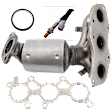 2-Piece Kit After Primary Catalytic Converter Catalytic Converter, Federal EPA Standard, 46-State Legal (Cannot ship to CA, CO, NY or ME), includes (1) Catalytic Converter and (1) Oxygen Sensor