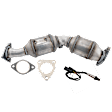 2-Piece Kit Before Catalytic Converter Catalytic Converter, Federal EPA Standard, 46-State Legal (Cannot ship to CA, CO, NY or ME), includes (1) Catalytic Converter and (1) Oxygen Sensor