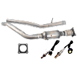 2004-2005 Dodge Grand Caravan - 3-Piece Kit Catalytic Converter, Federal EPA Standard, 46-State Legal (Cannot ship to CA, CO, NY or ME), Includes (2) Oxygen Sensor and (1) Catalytic Converter