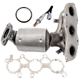 2-Piece Kit Before Catalytic Converter, Firewall Side Catalytic Converter, includes (1) Catalytic Converter and (1) Oxygen Sensor