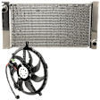 2-Piece Kit Radiator, 1.6L, 4Cyl, Includes (1) Cooling Fan Assembly and (1) Radiator