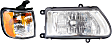 2-Piece Kit Passenger Side Halogen Headlight, With bulb(s), OE Replacement, Includes (1) Headlight and (1) Corner Light