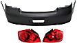 3-Piece Kit, Rear Primed Bumper Cover, Includes (1) Bumper Cover and (2) Tail Light