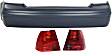 3-Piece Kit Driver and Passenger Side Halogen Tail Light, Without bulb(s), Includes (1) Bumper Cover and (2) Tail Light