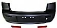 3-Piece Kit, Rear Primed Bumper Cover, Includes (1) Bumper Cover and (2) Bumper Reflector