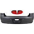 3-Piece Kit, Rear Primed Bumper Cover, Includes (1) Bumper Cover and (2) Tail Light