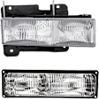 1998 Chevrolet Tahoe - 2-Piece Kit Passenger Side Halogen Headlight, With bulb(s), For Models With Composite s, OE Replacement,  Includes (1) Headlight and (1) Turn Signal Light