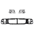 3-Piece Kit Header Panel, Includes (1) Header Panel and (2) Headlight