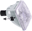 3-Piece Kit Driver Side Halogen Headlight, Includes (1) Corner Light, (1) Grille Assembly, and (1) Headlight