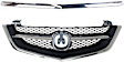 2-Piece Kit Grille Chrome Shell with Painted Black Insert, Includes (1) Grille Assembly and (1) Grille Trim