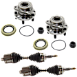 4-Piece Kit Front, Driver and Passenger Side Suspension Kit, Includes (2) Axle Assembly and (2) Wheel Hub