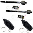 4-Piece Kit Front, Driver and Passenger Side Suspension Kit, Includes (2) Steering Rack Boot and (2) Tie Rod End