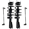 4-Piece Kit Front Suspension Kit, Includes (2) Loaded Strut and (2) Sway Bar Link