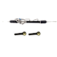 3-Piece Kit Front, Driver and Passenger Side Suspension Kit, Includes (1) Steering Rack and (2) Tie Rod End