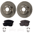 2-Wheel Set Front Brake Disc and Pad Kit, Plain Surface 279.91 mm, Includes (2) Brake Disc and (1) Brake Pad Set