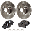 2-Wheel Set Brake Disc and Pad Kit, Plain Surface 255.02 mm, Includes (2) Brake Disc and (1) Brake Pad Set