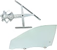 2-Piece Kit Front, Driver Side Door Glass, Green Tint, FD25312 GTYN, Includes (1) Window Regulator and (1) Door Glass