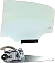 2-Piece Kit Rear, Driver Side Door Glass, No Tint, FD23694 GTYN, Includes (1) Door Glass and (1) Window Regulator