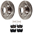 KIT-070624-117 2-Wheel Set Rear Brake Disc and Pad Kit, Plain Surface 5 Lugs 329.95 mm Semi-metallic, Includes (1) Brake Pad Set and (2) Brake Disc
