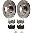 KIT-070624-118 2-Wheel Set Rear Brake Disc and Pad Kit, Plain Surface 5 Lugs 329.95 mm Semi-metallic, Includes (1) Brake Pad Set and (2) Brake Disc