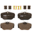 KIT-070624-168 2-Wheel Set Front Brake Disc and Pad Kit, Plain Surface 4 Lugs 260 mm Semi-metallic, Includes (2) Brake Disc and (1) Brake Pad Set