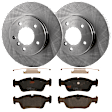 KIT-070624-179 2-Wheel Set Front Brake Disc and Pad Kit, Plain Surface 5 Lugs 299.97 mm Ceramic, Includes (2) Brake Disc and (1) Brake Pad Set