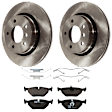 KIT-070624-188 2-Wheel Set Rear Brake Disc and Pad Kit, Plain Surface 5 Lugs 293.88 mm Semi-metallic, Includes (2) Brake Disc and (1) Brake Pad Set