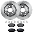 KIT-070624-54 2-Wheel Set Rear Brake Disc and Pad Kit, Plain Surface 5 Lugs 309.88 mm Semi-metallic, Includes (1) Brake Pad Set and (2) Brake Disc