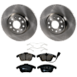 KIT-070624-85 2-Wheel Set Front Brake Disc and Pad Kit, Plain Surface 5 Lugs 311.91 mm Semi-metallic, Includes (1) Brake Pad Set and (2) Brake Disc