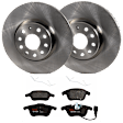 KIT-070624-86 2-Wheel Set Front Brake Disc and Pad Kit, Plain Surface 5 Lugs 311.91 mm Semi-metallic, Includes (1) Brake Pad Set and (2) Brake Disc