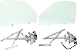 2000 Toyota Tacoma - 4-Piece Kit Front, Driver and Passenger Side Door Glass, Standard Cab Pickup, 2-Door, Green Tint, FD05471 GTYN, FD05472 GTYN Includes (2) Door Glass and (2) Window Regulator