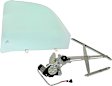 2-Piece Kit Front, Passenger Side Door Glass Kit, Replaces NAGS No. FD20545 GTYN, Includes (1) Door Glass and (1) Window Regulator