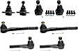 8-Piece Kit Front, Driver and Passenger Side Suspension Kit, Includes (4) Ball Joint and (4) Tie Rod End