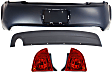 2011-2016 Chevrolet Malibu - 4-Piece Kit, Primed Bumper Cover, Includes (1) Bumper Cover, (2) Tail Light, and (1) Valance