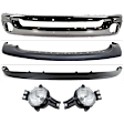 2005 Dodge Ram 1500 - 5-Piece Kit Front Bumper, Chrome, Standard Cab Pickup, Includes (1) Bumper, (2) Fog Light, and (2) Valance