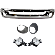 5-Piece Kit, Front Bumper, Chrome, Includes (1) Bumper, (2) Fog Light, and (2) Fog Light Trim