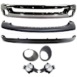 2002 Dodge Ram 1500 - 7-Piece Kit Front Bumper, Chrome, Includes (1) Bumper, (2) Fog Light, (2) Fog Light Trim, and (2) Valance