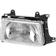 5-Piece Kit Driver and Passenger Side Halogen Headlight, Includes (2) Corner Light, (1) Grille Assembly, and (2) Headlight