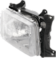 1995 Toyota T100 - 3-Piece Kit Driver and Passenger Side Halogen Headlight, With bulb(s), OE Replacement,  Includes (1) Grille Assembly and (2) Headlight
