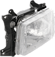 1995 Toyota T100 - 3-Piece Kit Driver and Passenger Side Halogen Headlight, With bulb(s), OE Replacement,  Includes (1) Grille Assembly and (2) Headlight