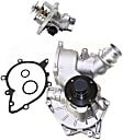 2-Piece Kit Water Pump, 4.4L, 8Cyl, New, Includes (1) Water Pump and (1) Thermostat