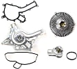1999-2003 Mercedes Benz CLK430 - 3-Piece Kit Water Pump, New, Includes (1) Water Pump, (1) Water Outlet and (1) Fan Clutch