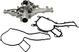 2004 Mercedes Benz C240 Base - 2-Piece Kit Water Pump, GAS, With Engine Oil Cooler, New, 2.6L 6Cyl,  Includes (1) Water Outlet, (1) Water Pump