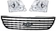 3-Piece Kit Grille Gray, Includes (2) Headlight and (1) Grille Assembly