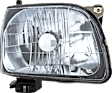 2002 Toyota Tacoma - 3-Piece Kit Grille, Chrome Shell with Painted Dark Gray Insert, Standard Cab Pickup,  Includes (1) Grille Assembly and (2) Headlight