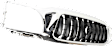 2002 Toyota Tacoma - 3-Piece Kit Grille, Chrome Shell with Painted Dark Gray Insert, Standard Cab Pickup,  Includes (1) Grille Assembly and (2) Headlight