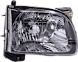 2002 Toyota Tacoma - 3-Piece Kit Grille, Chrome Shell with Painted Dark Gray Insert, Standard Cab Pickup,  Includes (1) Grille Assembly and (2) Headlight