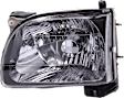 2002 Toyota Tacoma - 3-Piece Kit Grille, Chrome Shell with Painted Dark Gray Insert, Standard Cab Pickup,  Includes (1) Grille Assembly and (2) Headlight